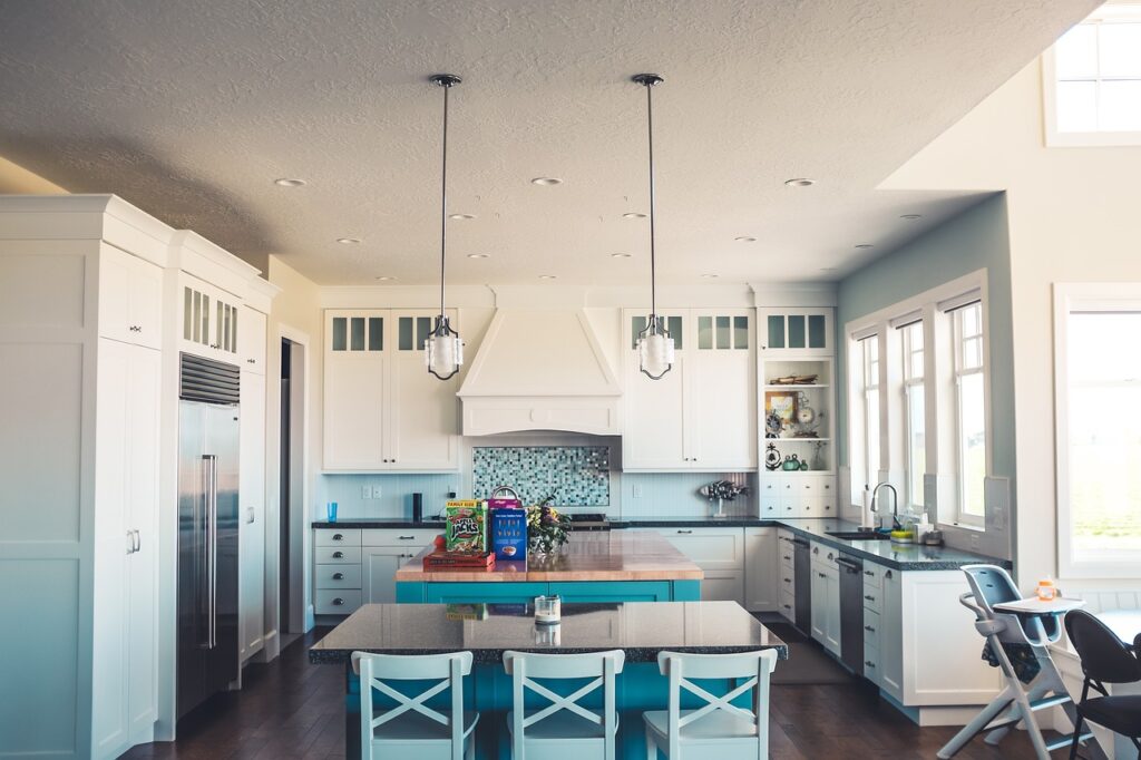 Kitchen restored from storm damage