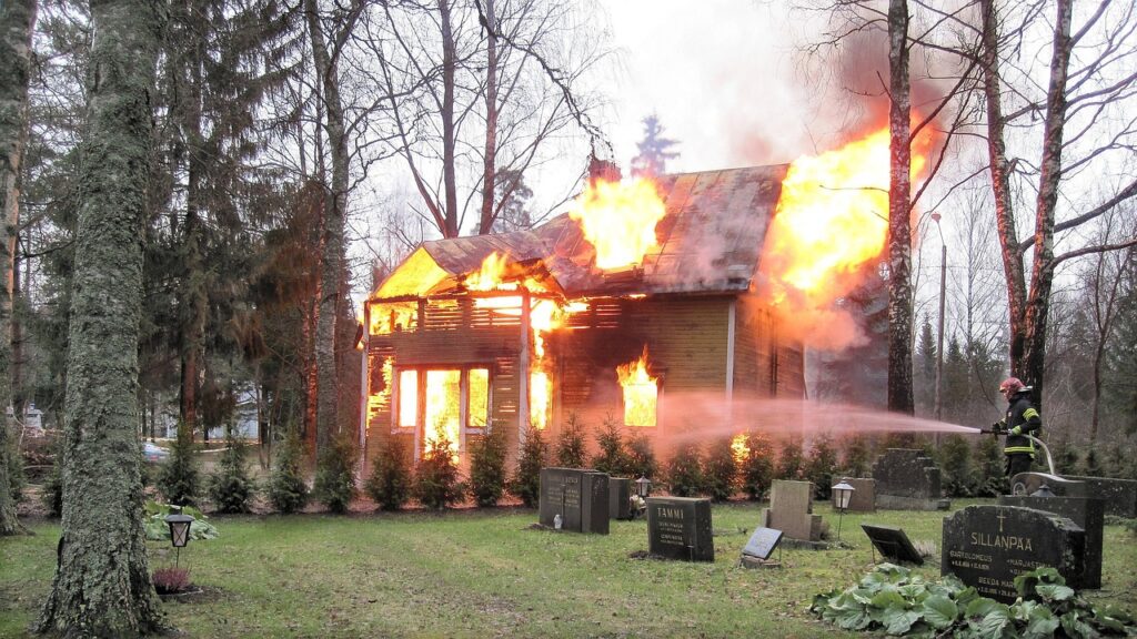 House with fire damage in Silverado Ranch, NV